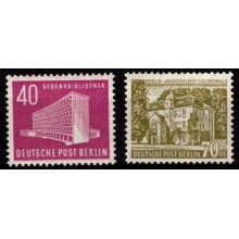 1954. Berlin. Bygningsværker. Komplet sæt. Postfrisk.